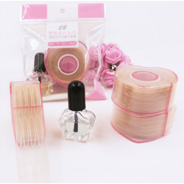 Lace Double Eyelid Tape (Professional Glue + Tweezers) 